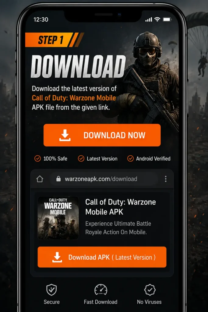 how to install warzone mobile step 1