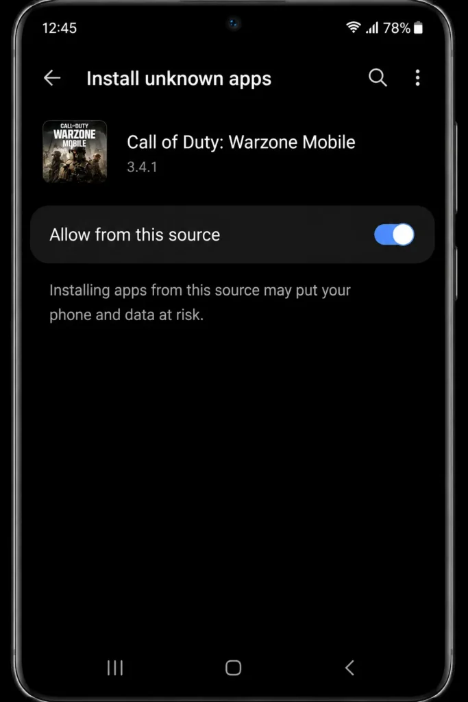 how to install warzone mobile step 4